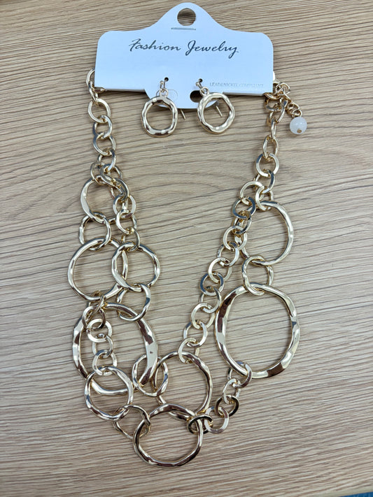 Gold Multi-Link Statement Jewelry Set