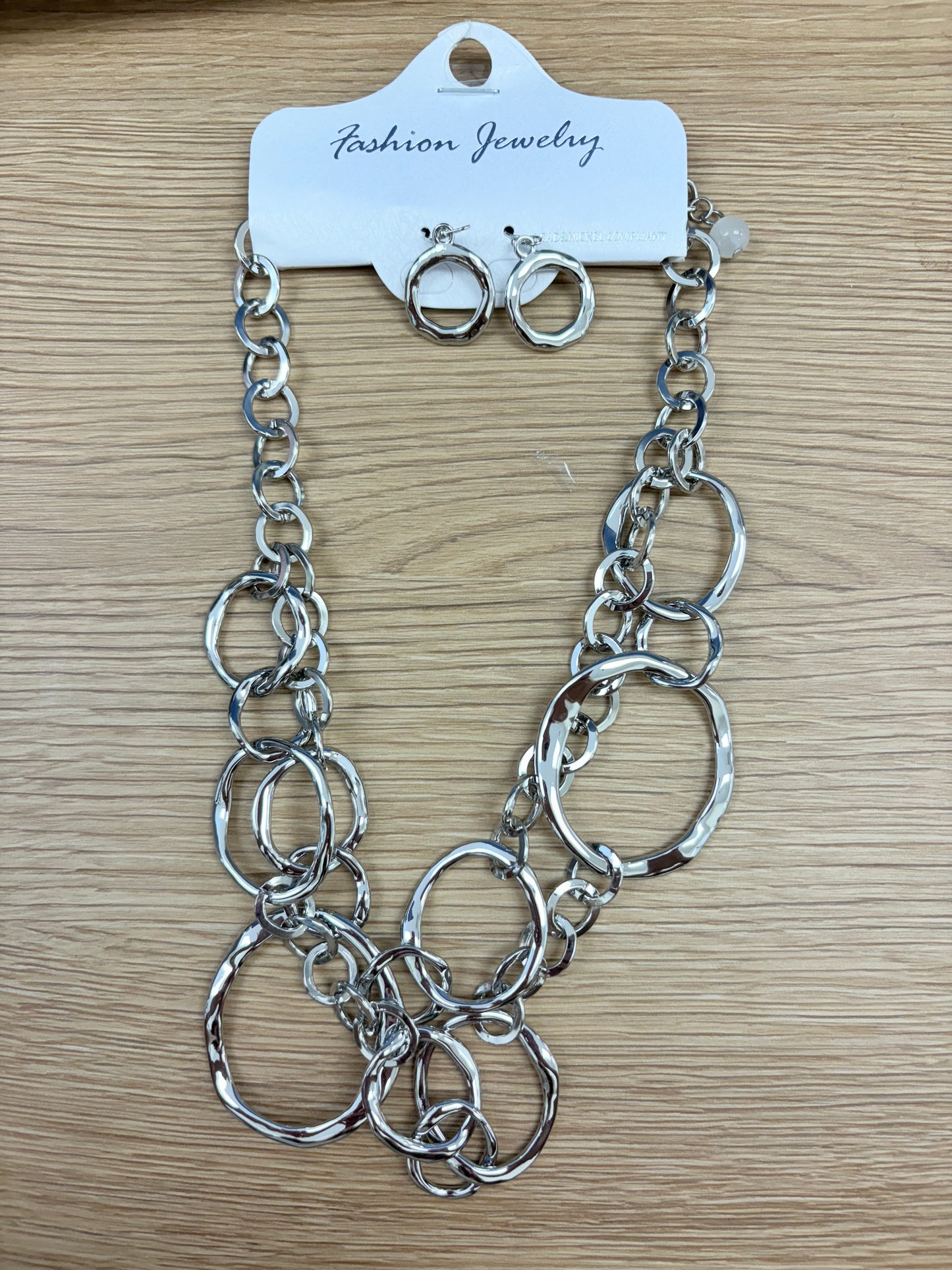 Silver Multi-Link Statement Jewelry Set
