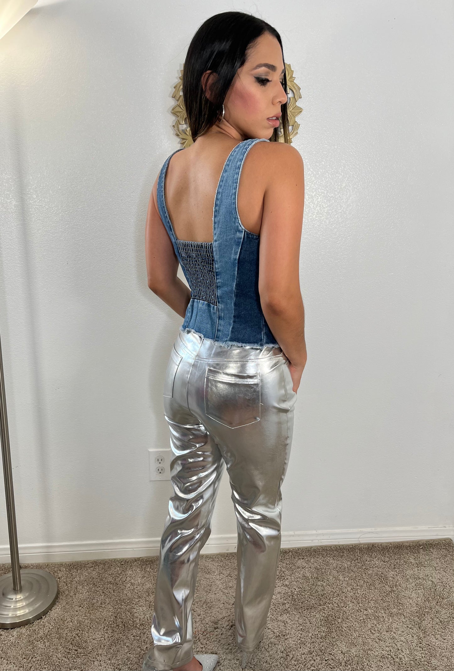 VIVIANI DENIM TOP