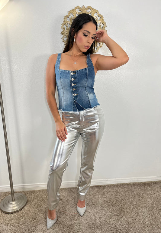 VIVIANI DENIM TOP