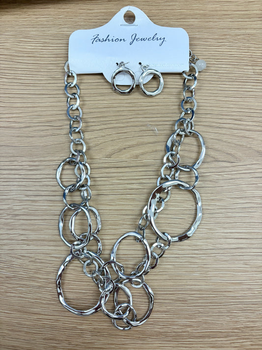 Silver Multi-Link Statement Jewelry Set