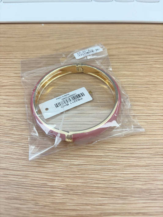 Pink Enamel Hinged Bangle